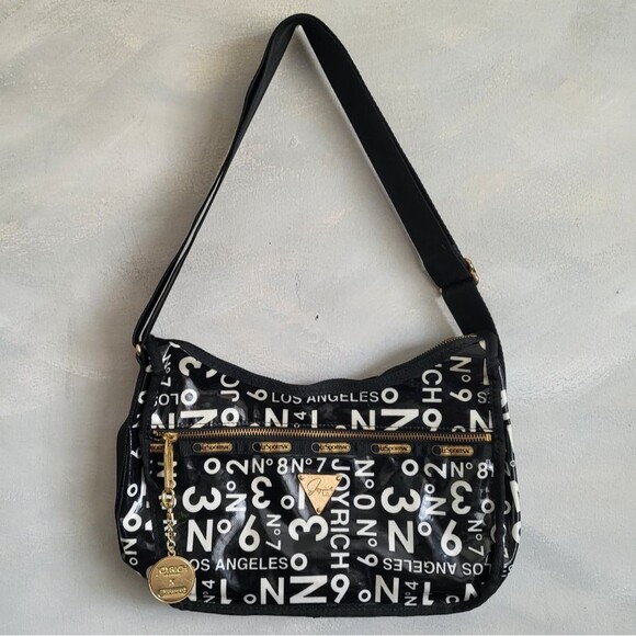 LeSportSac X JOYRICH L.A. Exclusive Black w/Gold Crossbody Shoulder Bag 13 x 7.5 - Picture 1 of 10